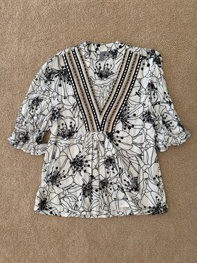 Anthropologie Bl-nk Stephanie Long-Sleeve Top size small